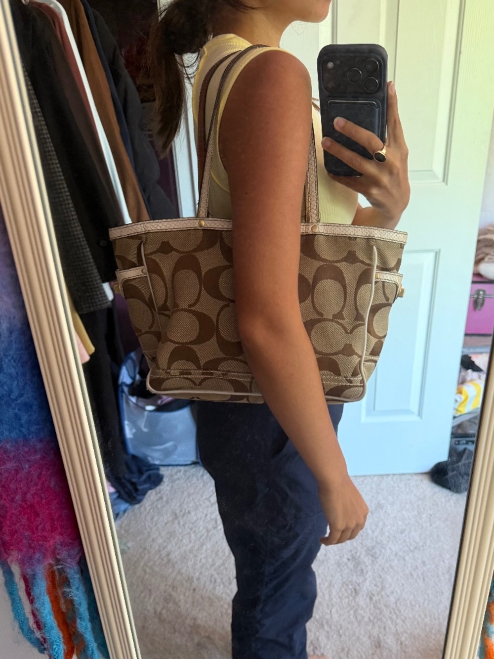 Vintage coach tote bag